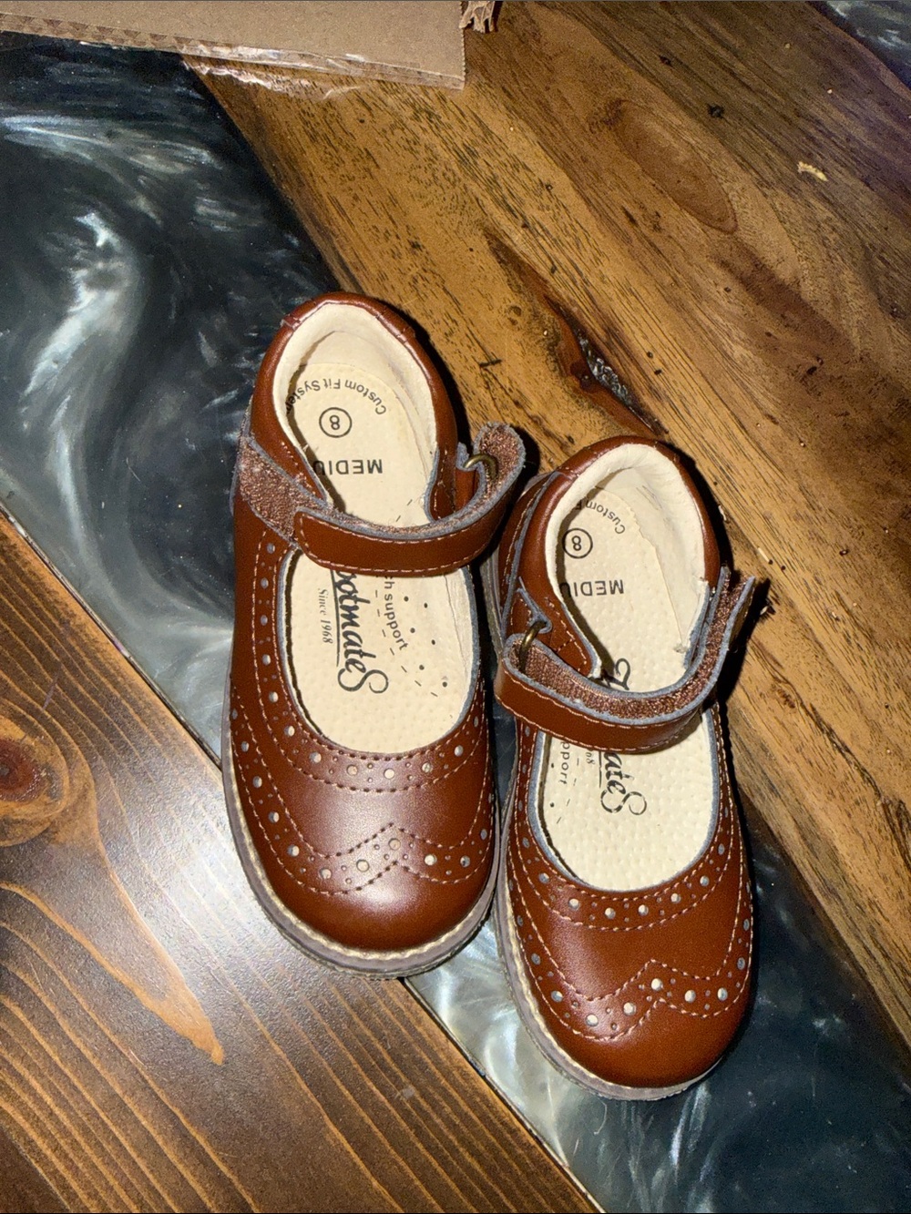 FootMates Toddler Brown Mary Jane Dress Shoes NWOT